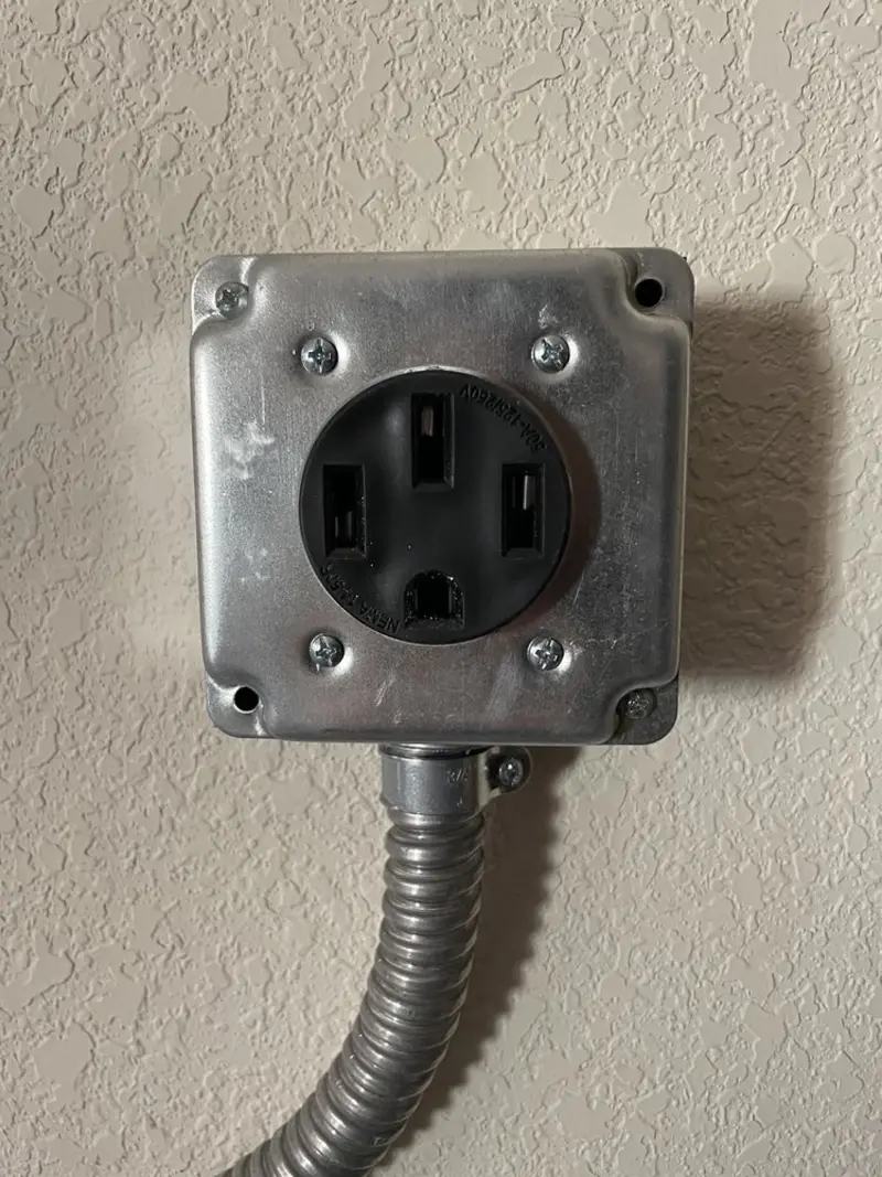 NEMA 14-50 outlet installed for Electrical Panel Upgrade in Porter